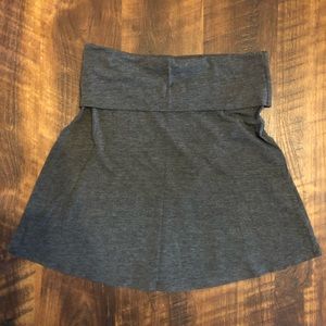 Splendid Gray Foldover Waist Jersey Skirt XS NWOT